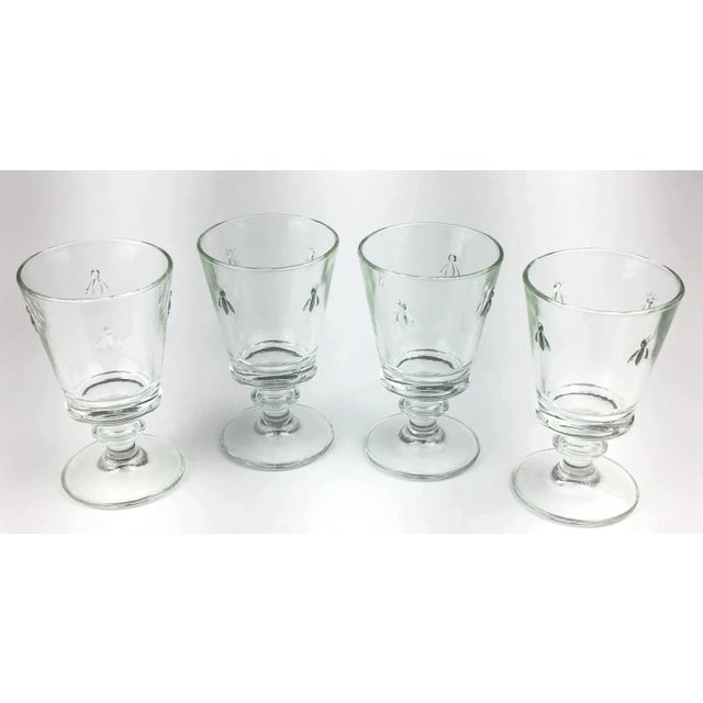 Vintage Paris Musees Bumblebee Design All Purpose Glass Set For Sale - Image 4 of 13