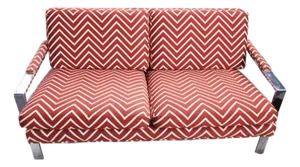 Postmodern Cy Mann Chrome Sofa Loveseat, 1970s