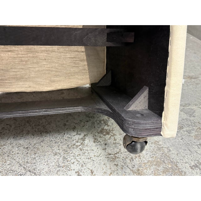 Restoration Hardware Faye Slipcovered Desk Chair on Casters For Sale - Image 10 of 12