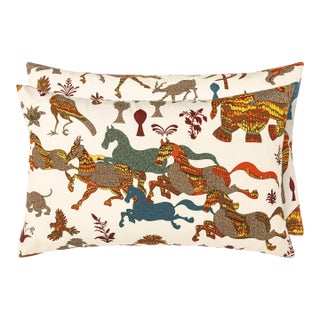 Scalamandre 22" x 14" Legends Pillow in Autumn For Sale