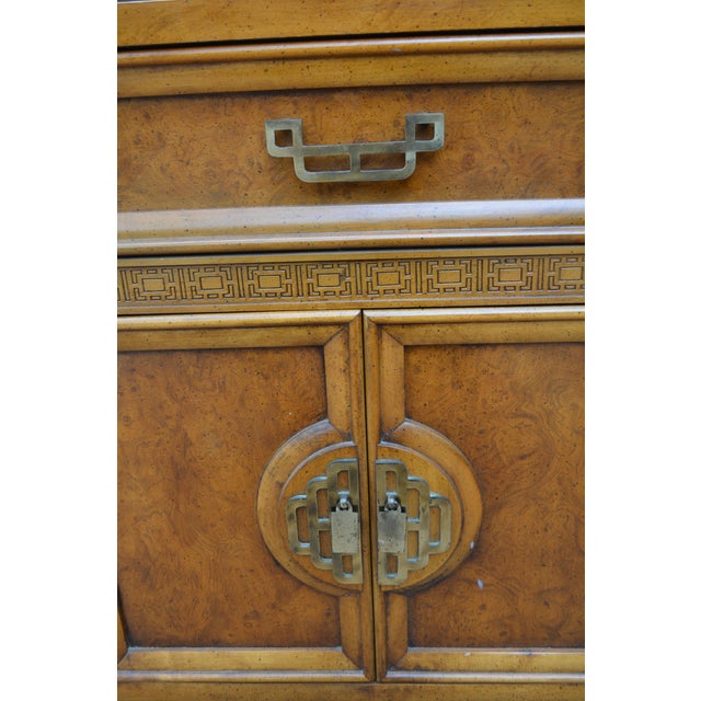 This is a solid/quality dresser by Henry Link, The Mandarin Collection. Dovetailed drawers & brass hardware. Brass...