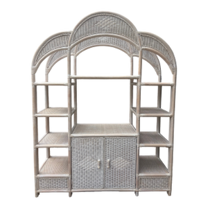 Palm Beach Chic Wicker & Bamboo Etagere