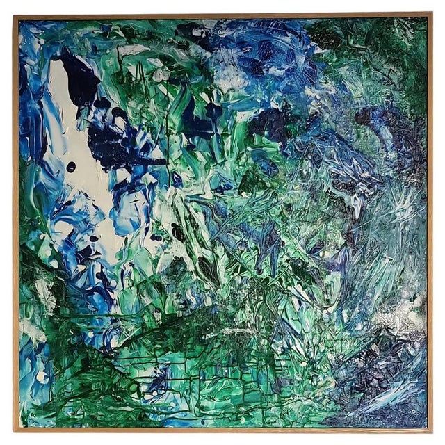 Blue Silvy Favero, Mother Nature, 2020s, Acrylic on Canvas For Sale - Image 8 of 8