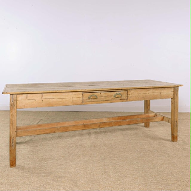 Antique Irish Pine Farmhouse Table | Circa 1870 For Sale - Image 4 of 13