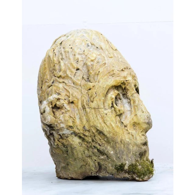 Testa Nº 8 Expresionist Ceramic Head in White Stoneware with Bismuth Raku Glaze, 2010s For Sale - Image 9 of 11