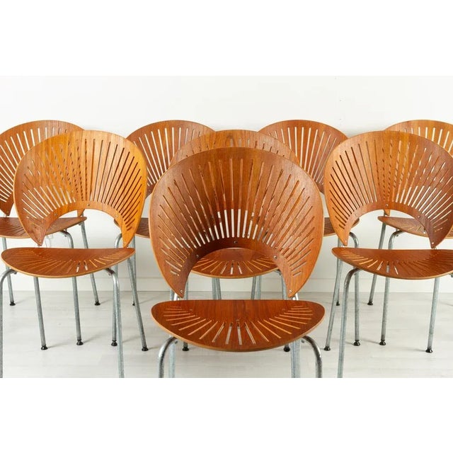 1990s Teak Trinidad Dining Chairs by Nanna Ditzel for Fredericia, 1990s, Set of 8 For Sale - Image 5 of 18