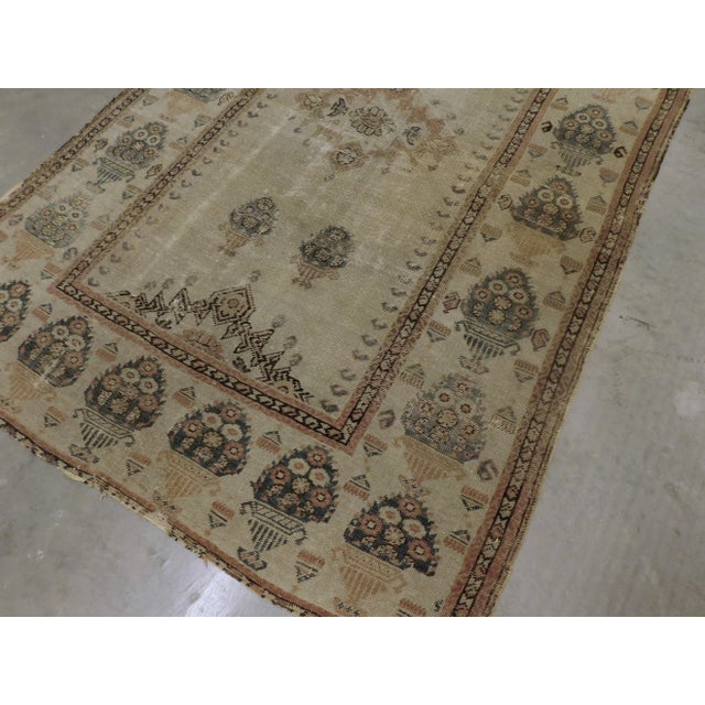 Tan 1920s Vintage Persian Rug 4'x 6'3" For Sale - Image 8 of 13