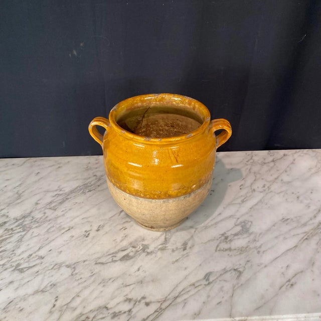 French Confit Pot With Yellow Glaze From the 19th Century #8863 For Sale In Portland, ME - Image 6 of 7