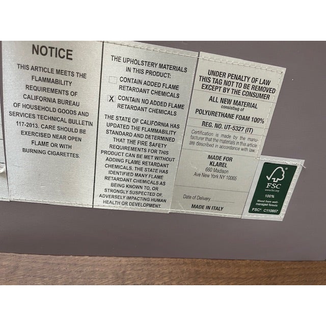 Wood Luxury Italian Leather Accent Chair – Smoked Walnut & Lilac Grey - Made in Italy! For Sale - Image 7 of 8