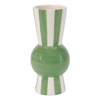 Striped Accent Tapered Vase 8"H For Sale
