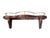 Vintage Wooden Wall Shelf With Brass Railing For Sale - Image 4 of 14