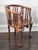 Hand Carved Wood Horseshoe Armchair For Sale - Image 4 of 8