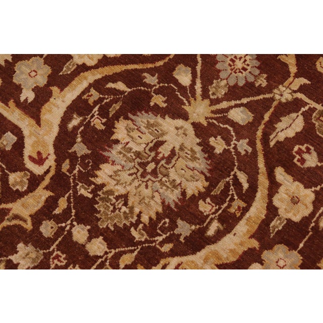 1990s Shabby Chic Brown/Gray Wool Rug - 8'11'' X 11'11'' For Sale - Image 5 of 10