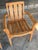 Tan Ash & Ember Sage Teak Wood Outdoor Chairs, Pair For Sale - Image 8 of 12