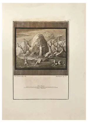 Filippo Morghen, Perseus Rescuing, Etching, 18th Century