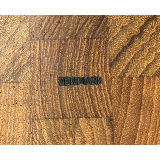 Green Mid Century 1960s Cez Ceramic Art Tile Rako Calibrage Special Denmark Teak Cutting Board For Sale - Image 8 of 12