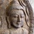 Carved Wooden Wall Amulet Depicting the Buddha in the Gandhara Style with Om Symbol on the Back, 20th Century For Sale - Image 3 of 12
