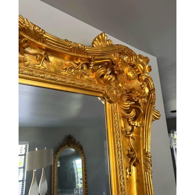 French Style Baroque Wall Mirror – 7.5 Ft Tall Statement Mirror For Sale - Image 10 of 11