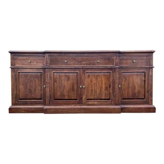 Rustic European Style Maple Sideboard / Credenza For Sale
