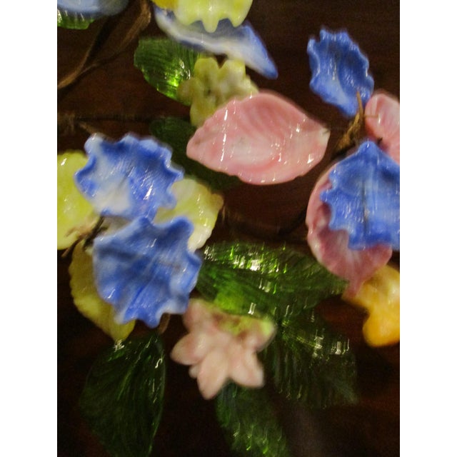 Italian Murano Antique Hand Blown Art Glass Flower Arrangement