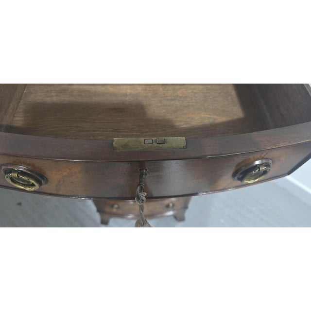 Brown Tall Regency Mahogany Bow Front Chest of Drawers, 1910s For Sale - Image 8 of 15
