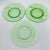 Art Deco 1930's Anchor Hocking Green Depression Glass Swirl & Optic Luncheon 3pc Plate Set For Sale - Image 3 of 5