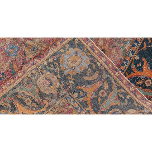 This antique Esfahan carpet constitutes crème de le crème of Persian craft. Thus, it boasts of exquisite quality. It is...
