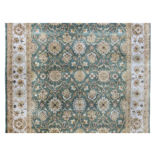 Textile Late 20th Century Indian Tabriz-Style Rug For Sale - Image 7 of 15