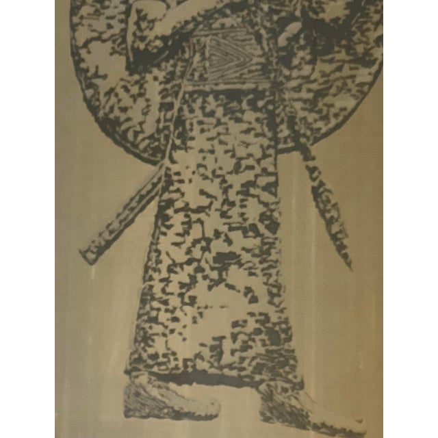 Add a touch of ancient history and fine craftsmanship to your collection with this original vintage charcoal drawing...