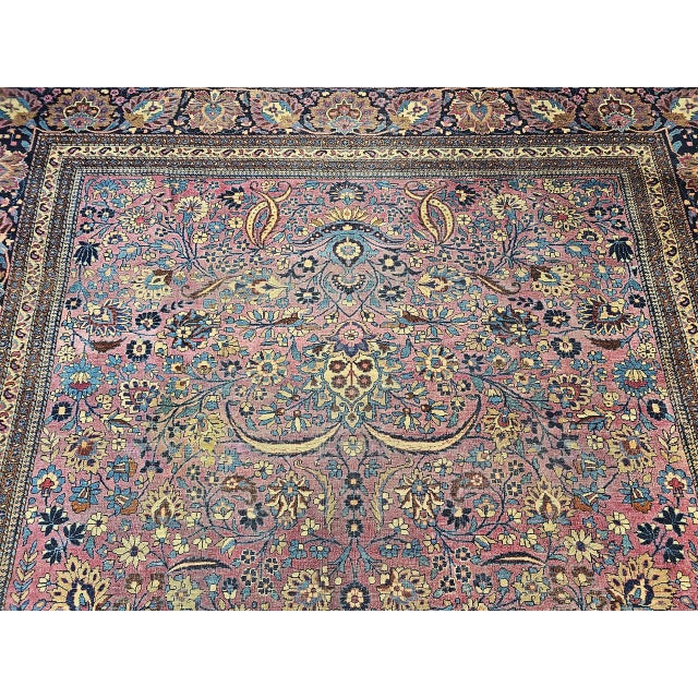19th Century Oversized Persian Khorassan Rug, Hand-Knotted Wool, Allover Pattern, Purple & Blue, 11’ X 20’ For Sale - Image 10 of 17