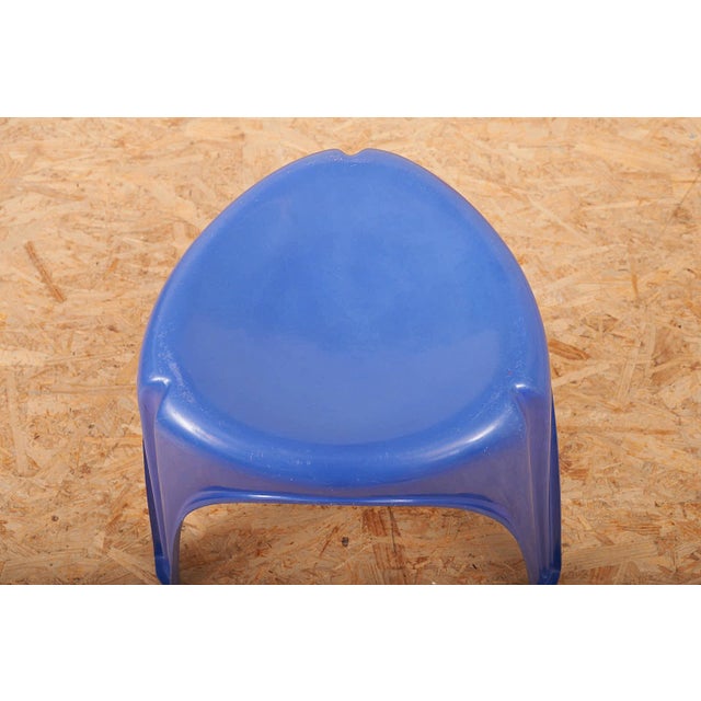 Model 1734 Garden Stools in Dark Blue and Orange Fiberglass by Walter Frey for Stella, 1965, Set of 2 For Sale - Image 10 of 13
