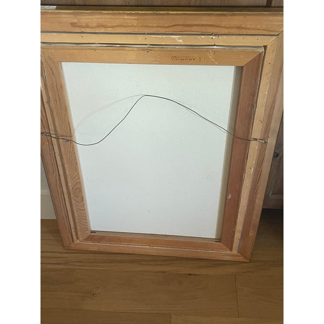 Vintage Farmhouse Large Oil Painting on Canvas by David W. Knowlton III For Sale In Santa Fe - Image 6 of 6