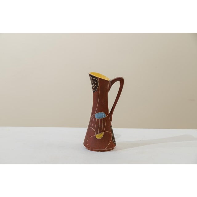 German Mid-Century Terracotta Jug, Brazil Model by Designer Bodo Mans, 1950s. For Sale - Image 4 of 8