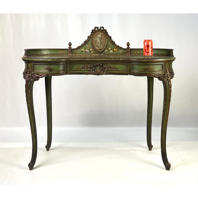 Vintage Italian Venetian Painted Kidney-Shaped Writing Desk or Vanity For Sale - Image 18 of 18