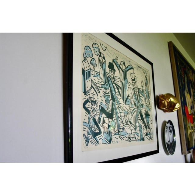 1990s Antonio Ségui, The Traveler Without Luggage, 1991, Linocut For Sale - Image 5 of 10