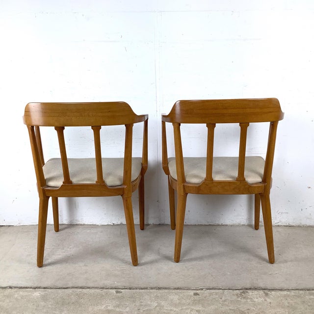 Set of Six Tomlinson Mid-Century Modern Walnut Dining Chairs, Circa 1960s For Sale - Image 9 of 12