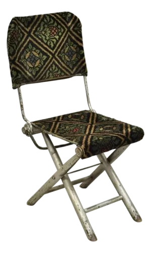 Antique 19th Century Civil War Period Folding Officers Camp Chair Campaign Chair