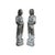 2000 - 2009 Pair Black Gray Stone Carved Standing Monk Arhat Lohan Statues For Sale - Image 5 of 11