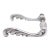 Pair of Swirl Nickel Plated Brass Passage Door Levers For Sale