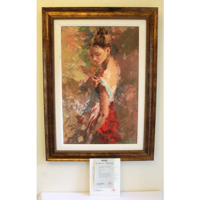Bring timeless elegance to your collection with "Serenity," a stunning 2004 hand-embellished giclée on canvas by...