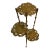 Early 20th Century Brass Three Tier Side Table With Bird Design For Sale