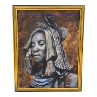 "Himba Woman" Oil on Canvas by Gavin Collins For Sale