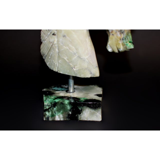 Emerald Genuine Emerald Horse Bust Statue Natural Gemstone For Sale - Image 8 of 8