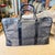 80s Vintage Christian Dior Trotter Gray Nubuck and Black Leather Boston Hand-Bag For Sale - Image 10 of 18
