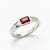 Not Yet Made - Made To Order Garnet Solitaire Ring for Men Silver, Gold, Size 10 For Sale - Image 5 of 7