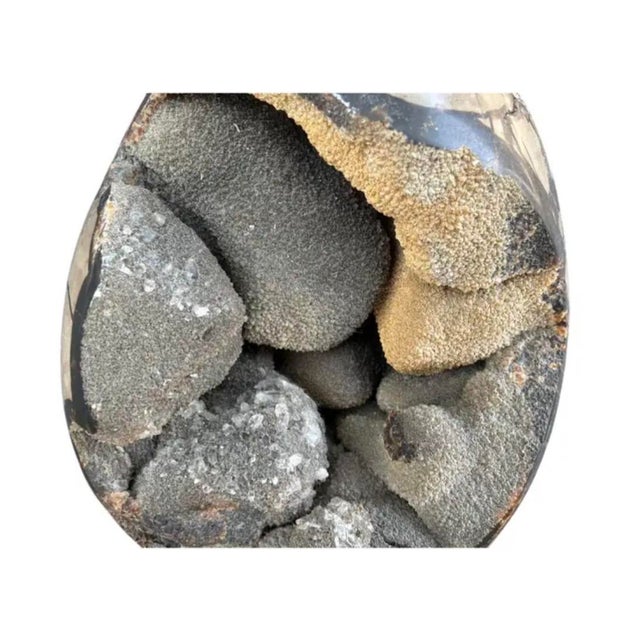 Gemstone Septarian "Egg" Geode From the Cretaceous Period For Sale - Image 7 of 8