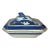 18th Century Chinese Export Blue White Canton Ware Covered Dish For Sale