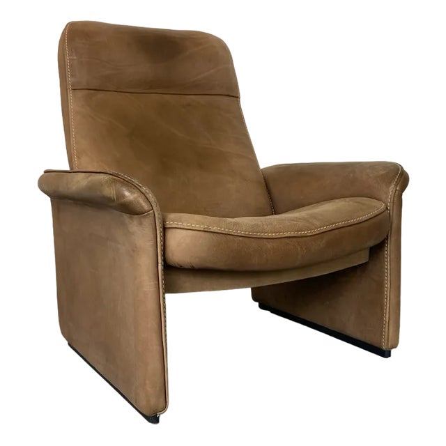Mid-Century Brutalist Modernist Leather Model DS50 Lounge Chair from de Sede, 1960s For Sale