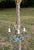 Antique French Chandelier in Bronze Drops Murano Blue, 1950 For Sale - Image 9 of 12