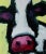 Modern Narratives & Animals — Abstract Cow with Yellow Original oil painting by Lisa Haas, 8 x 10 unframed on canvas...